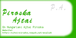 piroska ajtai business card